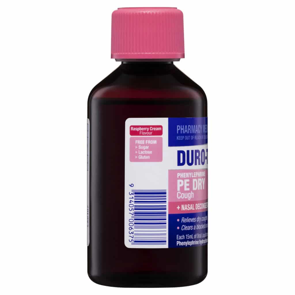 DURO-TUSS PE Dry Cough Liquid + Nasal Decongestant